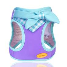 PETSIN Luxury Plaid Bow Design Dog & Cat Harness | 3D Ergonomic Breathable Air Mesh Vest | Soft Adjustable No-Pull Pet Vest For Small Dogs Cats, Comfortable Secure Fit For Daily Walks & Fashion Photos - Multicolor - View 16