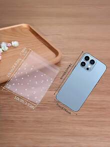 SHEIN Baking Cookie Self-Sealing Bag Sticker (100pcs 10*10cm White Polka Dot Bag+50pcs Brown Thank You Sticker+50pcs Black Thank You Sticker) - Multicolor - View 3