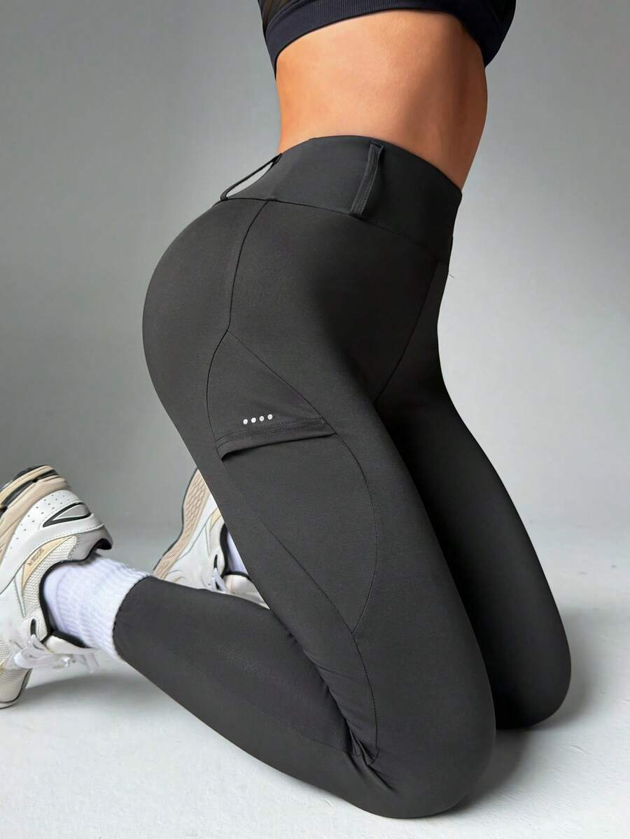 Easithlete Easithlete Casual Versatile Black Side Reflective Dot Design Slim Fit Women Equestrian Wear - Black - View 1