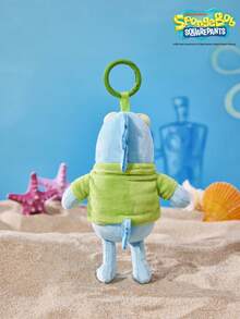 SpongeBob SquarePants | POKOJA LAND 1pc X POKOJA LAND 3D Plush Keychain, Blue Green Color Match Fish Shape, Cute & Vibrant Design, Can Be Hung On Bags, Keys, Schoolbags, A Lovely Gift For Birthday Or Anniversary - Blue - View 3