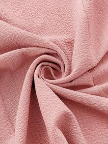 Easowa Women's Simple Solid Color Square Neck Single-Breasted Casual Vacation Commute Dress, Summer,Dresses For Women Summer - Watermelon Pink - View 6