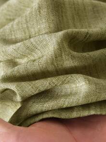 Rusticease Vintage Casual Solid Color Elastic Waist Women Pants - Green - View 5