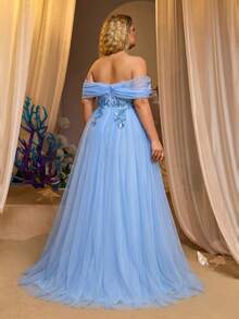Glamrae Women Plus Formal & Evening Dresses - Blue - View 2