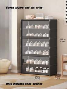 1PC Dustproof Shoe Rack, Storage Shelf, Space Saving Sturdy Fashionable Design, Easy Assembly Disassembly Portable, Suitable For Living Room Bedroom Foyer Office Home, Multi-Layer Storage, Holiday Christmas Gift - Multicolor - View 10