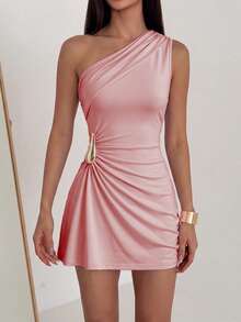 Women Plus Size Sports Dresses - Old Rose - View 5