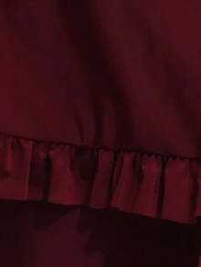 Veilorie 女士纯色布基尼泳衣，适合海滩度假 - 酒紅色 - 查看 7