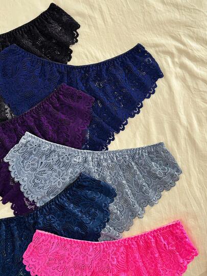 Eraneu 6pcs/Pack Lace Women's Bikini Briefs