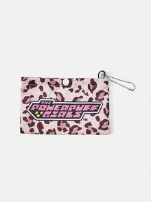 THE POWERPUFF GIRLS X SHEIN 1 件装，粉色豹纹女警娃娃图案折叠手提包，适合女性 - 多色A - 查看 5