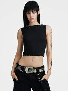 MortiRose Rhinestone Studded Western Style Cross Design Jeans Belt For Men & Women, Fashion Cowboy Diamond Belt Summer, School Fall, Autumn, Halloween - Green - View 5