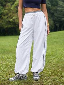 Exploreva Exploreva Celana Olahraga Kasual Wanita Warna Polos - Putih - View 6