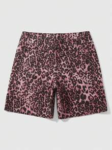 ROMWE MEN Street Life Quần short denim nam họa tiết da báo - Bữa tiệc đấm - Xem 2