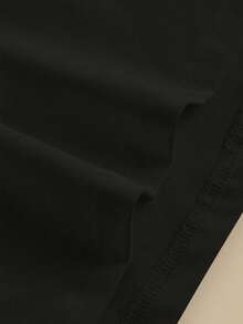 Resyla Solid Color Collared Slim Fit Short Sleeve T-Shirt For Women - Black - View 3