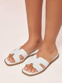Mini mi Children's Flat Sandals, Casual And Versatile For Daily Wear - White - View 2