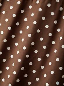 GlowEve CURVE 大码女式波点半身裙，优雅夏季服装，度假装扮，春季服装，沙滩裙，派对及婚礼场合皆宜 - 咖啡棕 - 查看 4