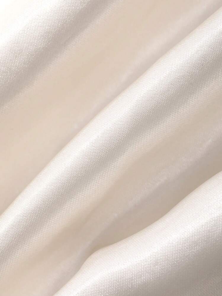 Elegant Satin A-Line Skirt, Suitable For Spring & Summer