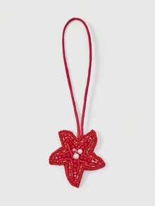 SHECARRY 1 Stylish Faux  Crab Beaded Bag Accessory Buckle, Suitable For Decorative Handbags, Messenger Bags, Backpacks, Etc - Red starfish - View 2