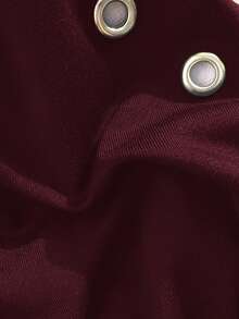 Swim Basics Women's Solid Color Halter Tie Keyhole Decor Bikini Top, Suitable For Summer Vacation & Beach - Burgundy - View 10
