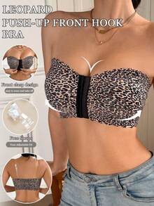 Napfluff Áo quây không trơn trượt, cài phía trước, họa tiết da báo. - Nhiều màu - Xem 1