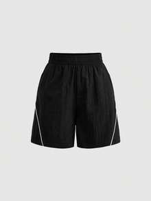SHEIN Cheerettes 女士时尚多功能弹力腰带口袋运动短裤 - 彩色 - 查看 11