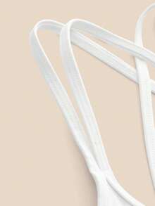 Cheerettes Áo ngực thể thao thường ngày màu trơn dành cho nữ - trắng - Xem 4