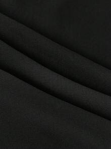 ROMWE Goth 女士深色骷髅昆虫骨骼十二生肖A字长款宽松背心 - 黑色 - 查看 9