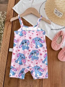 Bộ áo liền quần cho bé gái in hình trái tim hồng dễ thương, hình môi thỏ hoạt hình Lulu, chủ đề Giáng sinh, họa tiết nơ, mùa thu, thích hợp cho mùa xuân/hè, mùa hè thư giãn, kỳ nghỉ, hành trình đầy nắng, trang phục thường ngày mùa xuân, kỳ nghỉ hè, En, trang phục thường ngày mùa xuân, mùa hè thư giãn - Nhiều màu - Xem 5