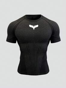 GymBeat Áo thun nam dáng ôm in hình đầu bò, thích hợp mặc hàng ngày và chơi thể thao. - màu đen - Xem 4