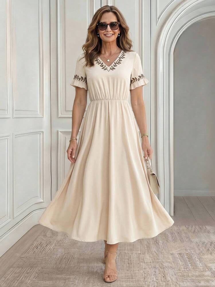 Women's Casual V-Neck Dress For Summer