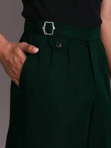STYNVO Men's Fashionable Versatile Pocket Loose Casual Pants For Daily Wear - Dark Green - View 6
