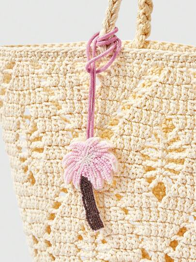 ROMWE Fairycore 1 Stylish Faux  Crab Beaded Bag Accessory Buckle, Suitable For Decorative Handbags, Messenger Bags, Backpacks, Etc