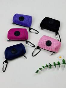 1pc Pet Waste Bag Holder, Dog Walking Pooper Scooper Bag Dispenser - Multicolor - View 7