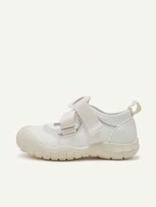Cozy Pixies 一雙嬰兒涼鞋 網布透氣 防踢腳趾保護 軟底防滑 男孩女孩夏季幼兒鞋 時尚百搭趣味平底瑪麗珍運動鞋 - 米色 - 查看 3