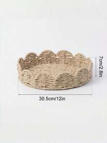 1 pieza Cesta de almacenamiento tejida a mano con cuerda de papel, decoración del hogar vintage, organizador de escritorio, decoración de baño de hotel, cesta de ratán, cesta de almacenamiento, almacenamiento de baño, accesorios de cocina, decoración de habitación, decoración del hogar - Multicolor - Ver 9