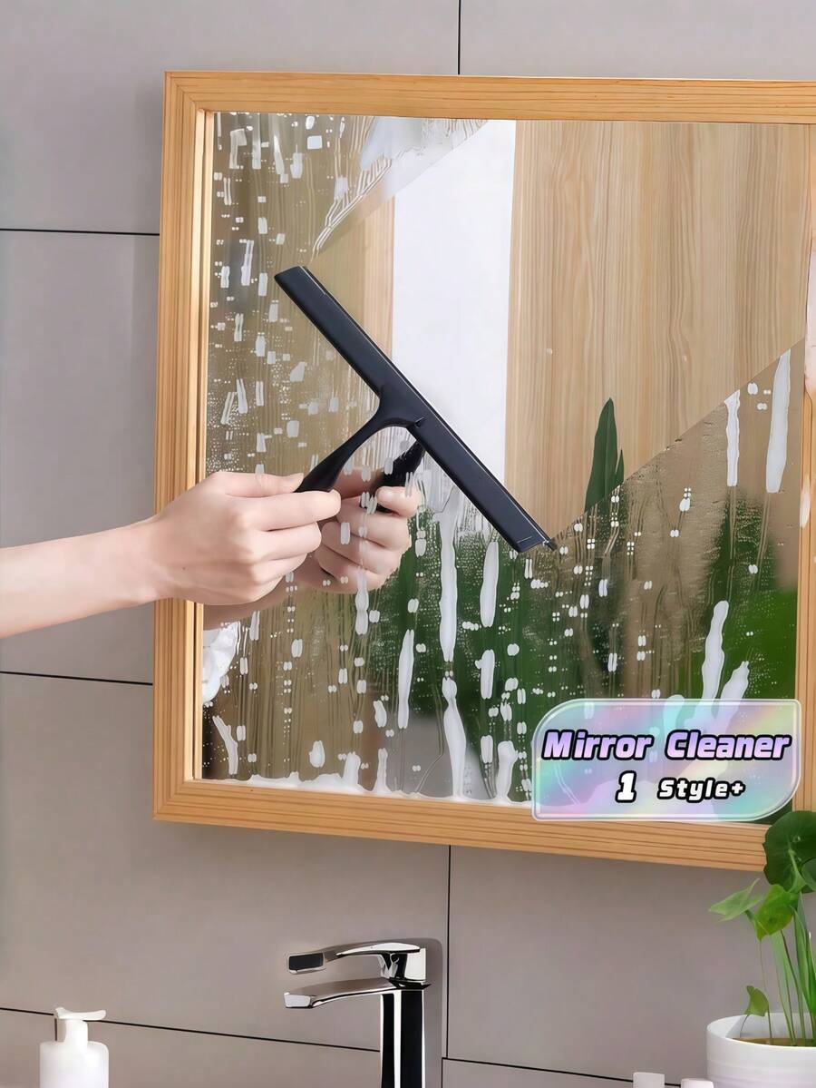 1PC Stainless Steel Multi Purpose Cleaning Tool Shower Squeegee Window Cleaner Floor Squeegee For Bathroom Tile Mirror Auto Glass Glass Door Shower Scraper Bathroom Cleaning Brush Home Kitchen Accessory - 1pc - View 1