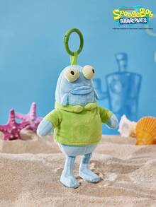 SpongeBob SquarePants | POKOJA LAND 1pc X POKOJA LAND 3D Plush Keychain, Blue Green Color Match Fish Shape, Cute & Vibrant Design, Can Be Hung On Bags, Keys, Schoolbags, A Lovely Gift For Birthday Or Anniversary - Blue - View 6