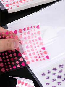 1 PC 80 Slots Capacity Empty Collecting Display Decal DIY Design Tool Blank Nail Art Sticker Album For Fake Nails Back To School Nail Supplies Manicure Tools Nail Art Accessories Nail Decal Storage Organizer - White - View 12