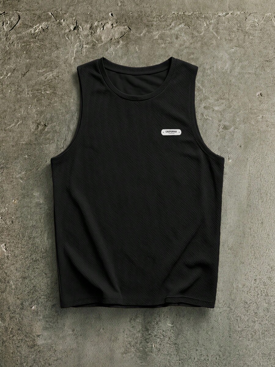Manfinity RebelGame Men's Round Neck Casual Everyday Wear Top, Vacation, Father's Day Gifts - Black - View 1