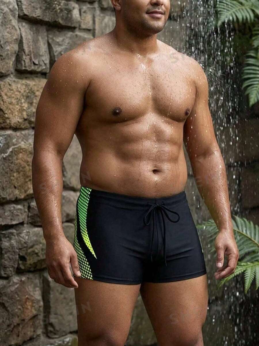 Surfspeed 2026 New Spring Summer Plus Size Men's Dark Green Casual Beach Holiday Holiday Sporty Comfortable Swim Trunks Tropical Bathing Board Shorts With Liner - Multicolor - View 1