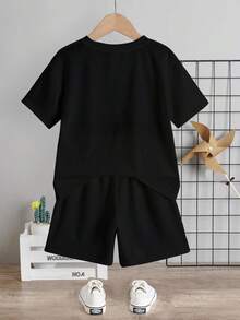 Bộ áo thun in hình phong cách thường ngày cho bé trai, họa tiết xe địa hình và khói lửa cổ điển, thích hợp cho mùa xuân/hè. - Nhiều màu - Xem 3
