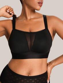 Soutien-gorge sans fil grande taille - Noir - Voir 1