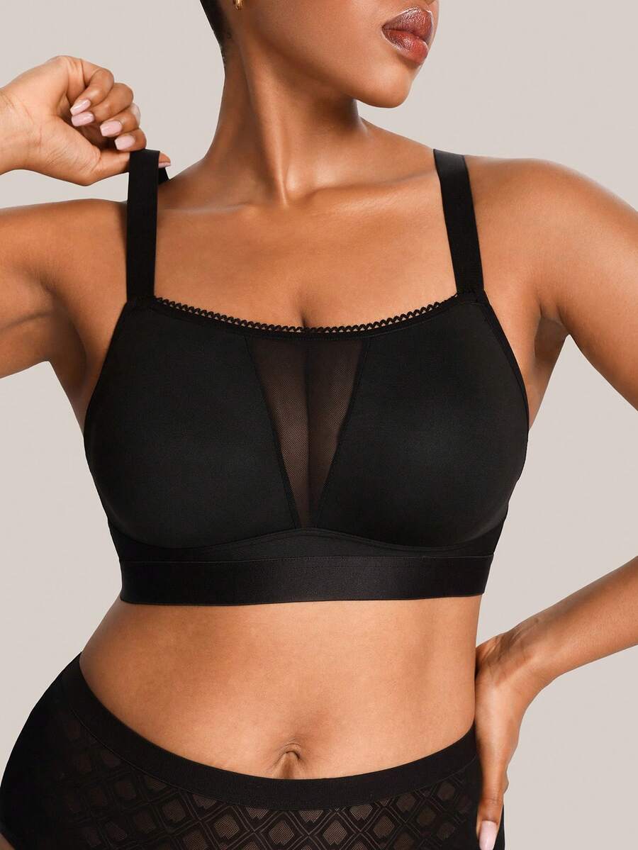 Soutien-gorge sans fil grande taille - Noir - Voir 1