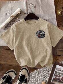 SHEIN Top casual minimalista para bebé niño, apto para primavera/verano - Multicolor - Ver 2