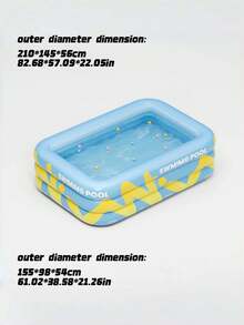 A Large Blue Inflatable Swimming Pool Suitable For Family Use, Mobile Water Park, Indoor And Outdoor Universal Water Entertainment, Party Pool, Thick And Wear-Resistant Pvc Material - Vitality Series - View 13