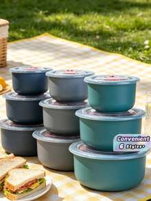 S/M/L 3pcs Refrigerator Fresh-Keeping Storage Set, Thick Refrigerator Storage Box,Kitchen,Christmas Gift - Multicolor - View 1
