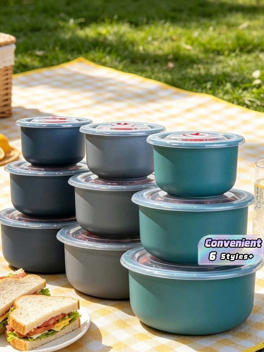 S/M/L 3pcs Refrigerator Fresh-Keeping Storage Set, Thick Refrigerator Storage Box,Kitchen,Christmas Gift - Multicolor - View 1