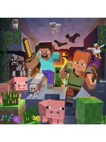 Ravensburger Minecraft Biomes 3x49Pieces Jigsaw Puzzles Kids Age 5Years+ 5621 - Multicolor - View 2