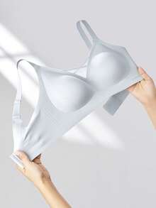 LUVLETTE Plus 無線無痕側撐休閒內衣 Bralette 不顯痕 透氣 T-shirt 運動輕盈黏貼基礎款 藍色 隱形 SizeFreedom 胸罩 - 中等水洗藍 - 查看 10