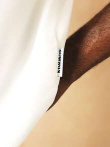 SUMWON Cropped Short Sleeve Blazer With Notch Lapel Solid Relaxed Fit Summer Smart Casual Jacket - White - View 5