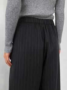 Dazy Star Striped & Floral Print Wide Leg Pants - Grey - View 4
