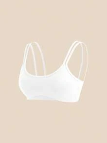 SHEIN Cheerettes 2 Buah Bra Olahraga Kasual Nyaman Warna Polos untuk Wanita, Cocok untuk Lari & Kebugaran - MultiWarna - View 5